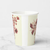 Rustikaler Herbst blüht Wasserfarbe Pappbecher (Links)