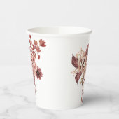 Rustikaler Herbst blüht Wasserfarbe Pappbecher (Links)