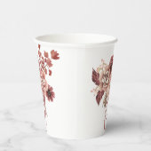 Rustikaler Herbst blüht Wasserfarbe Pappbecher (Rechts)