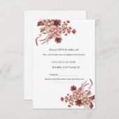 Rustikaler Herbst blüht Wasserfarbe RSVP Karte (Vorne/Hinten)