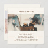 Rustikaler Herbst-Blumenfall Save The Date (Vorne/Hinten)