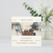 Rustikaler Herbst-Blumenfall Save The Date (Stehend Vorderseite)