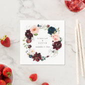 Rustikaler Herbst-Blumenkranz Serviette (Beispiel)