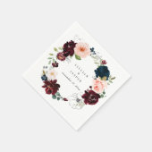 Rustikaler Herbst-Blumenkranz Serviette (Ecke)