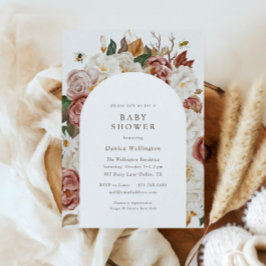 Rustikaler Herbst | Boho Watercolor Babydusche Einladung