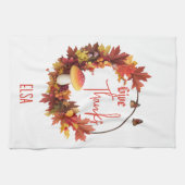 Rustikaler Herbst Danke Geschirrtuch (Horizontal)