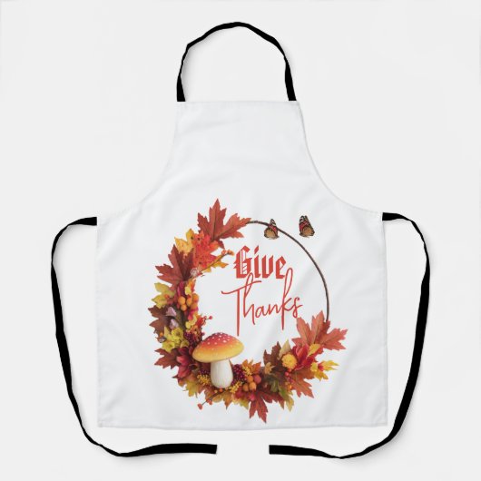 Rustikaler Herbst Danke Schürze (Vorderseite)