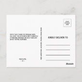 Rustikaler Herbst Elegant Floral Vielen Dank Postkarte (Rückseite)