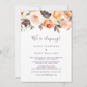 Rustikaler Herbst Eleganter Empfang Einladung (Vorderseite)