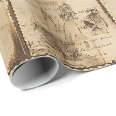 Rustikaler Herbst-Ephemerenkollage | Warm Earthy ( Geschenkpapier (Rolleneckpunkt)