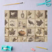 Rustikaler Herbst-Ephemerenkollage | Warm Earthy ( Seidenpapier (Basteln)