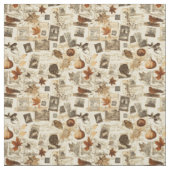 Rustikaler Herbst-Ephemerenkollage | Warm Earthy Stoff (Muster)