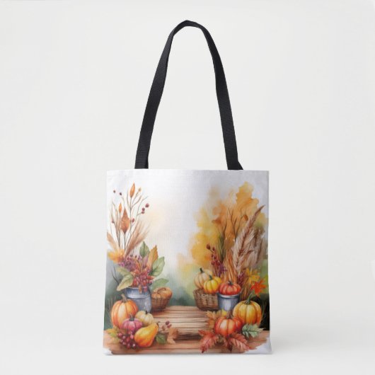 Rustikaler Herbst Ernte Stillleben Tasche (Vorderseite)