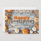 Rustikaler Herbst-Erntedank Feiertagskarte (Vorderseite)
