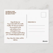 Rustikaler Herbst-Erntedank Postkarte (Rückseite)