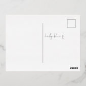 Rustikaler Herbst Florals Terracotta Erntedank Folie Einladungspostkarte (Rückseite)