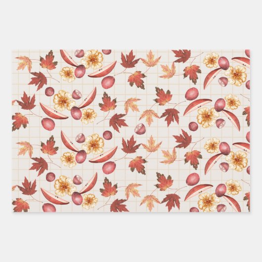 Rustikaler Herbst Geschenkpapier Set (Vorderseite 3)