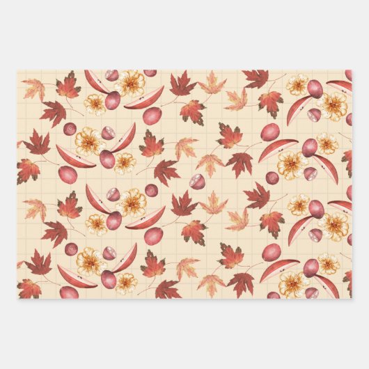 Rustikaler Herbst Geschenkpapier Set (Vorderseite 2)