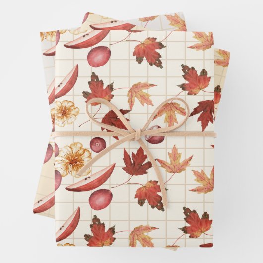 Rustikaler Herbst Geschenkpapier Set (Beispiel)