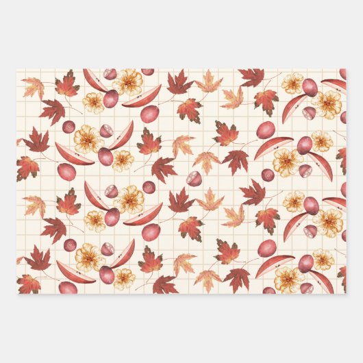 Rustikaler Herbst Geschenkpapier Set (Vorderseite)