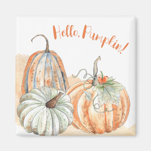 Rustikaler Herbst Hallo Kürbis Magnet