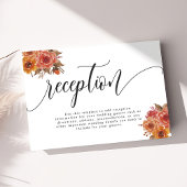 Rustikaler Herbst Herbst Blumenempfang Begleitkarte