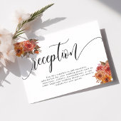 Rustikaler Herbst Herbst Blumenempfang Begleitkarte