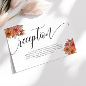 Rustikaler Herbst Herbst Blumenempfang Begleitkarte