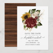 Rustikaler Herbst - Herbst Blumenhochzeit Save The Date (Vorne/Hinten)