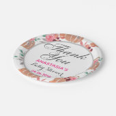 Rustikaler Herbst Herbst Danke Babydusche Pappteller (Schrägansicht)