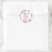 Rustikaler Herbst Herbst Danke Babydusche Runder Aufkleber (Tasche)