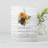 Rustikaler Herbst - Herbst Florenhaushochzeit Save The Date (Stehend Vorderseite)