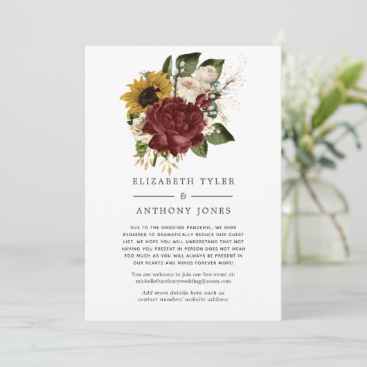 Rustikaler Herbst - Herbst Herbst Herbstflorische Ankündigung (Stehend Vorderseite)