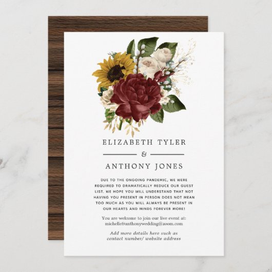 Rustikaler Herbst - Herbst Herbst Herbstflorische Ankündigung (Vorne/Hinten)