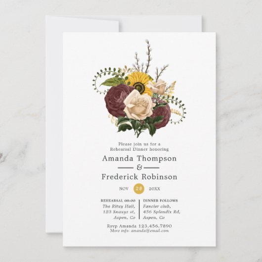 Rustikaler Herbst - Herbst Probe Einladung (Vorderseite)