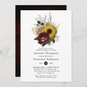 Rustikaler Herbst - Herbst Probe Einladung (Vorne/Hinten)