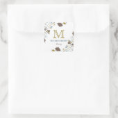 Rustikaler Herbst / Herbstlaub Erntedank Urlaub Quadratischer Aufkleber (Tasche)