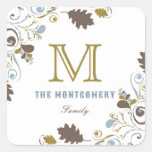 Rustikaler Herbst / Herbstlaub Erntedank Urlaub Quadratischer Aufkleber (Vorderseite)