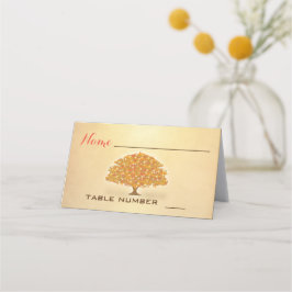 Rustikaler Herbst hinterlässt drei Tafelkarten mit Platzkarte