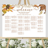 Rustikaler Herbst Hochzeit Alphabetische Sitzplätz Poster