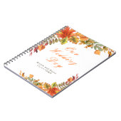 Rustikaler Herbst-Hochzeitsplaner Notizblock (Linke Seite)