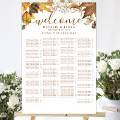 Rustikaler Herbst Hochzeitstisch Poster