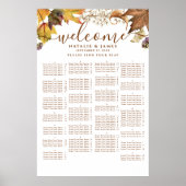 Rustikaler Herbst Hochzeitstisch Poster (Vorne)