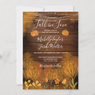 Rustikaler Herbst in Liebe Herbstblumen Botanik Kü Einladung