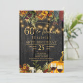 Rustikaler Herbst jedes Zeitalter Meilenstein Gebu Einladung (Stehend Vorderseite)