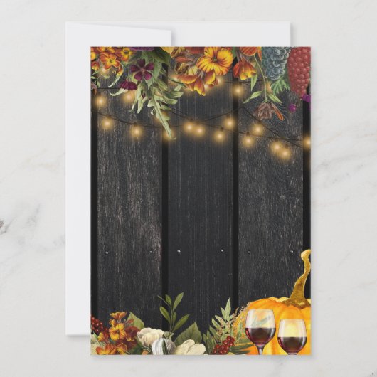 Rustikaler Herbst jedes Zeitalter Meilenstein Gebu Einladung (Rückseite)