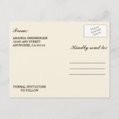 Rustikaler Herbst lässt die Datumskarten im Herbst Ankündigungspostkarte (Rückseite)