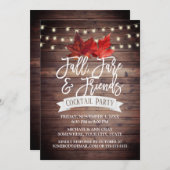 Rustikaler Herbst lässt Erntedank Cocktail Party Einladung (Vorne/Hinten)