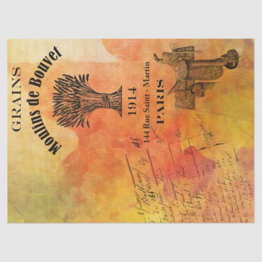 Rustikaler Herbst lässt Erntezeit entziehen Seidenpapier (Vorderseite)