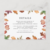 Rustikaler Herbst lässt Hochzeit im Herbst Details Begleitkarte (Vorderseite)